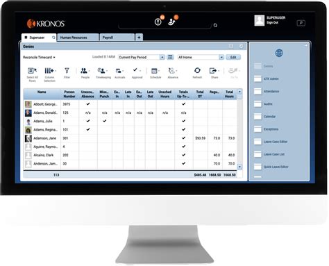 kronos website.